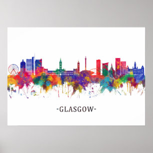 Poster Skyline écossaise de Glasgow