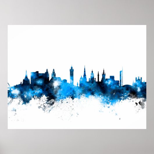 Poster Skyline écossaise de Glasgow (Devant)