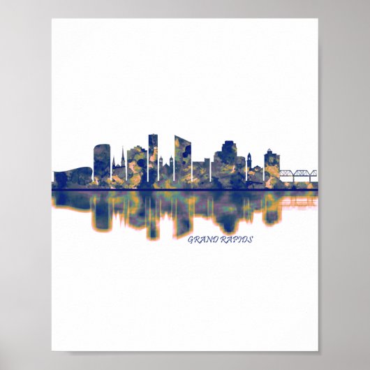 Poster Skyline Grand Rapids (Devant)