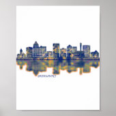 Poster Skyline Greensboro (Devant)