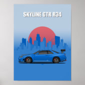 Poster Skyline GTR R34 (Devant)