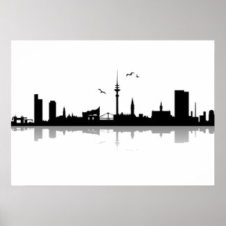 Poster Skyline Hamburg
