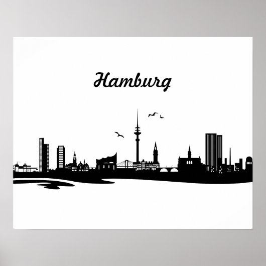 Poster Skyline Hamburg (Devant)