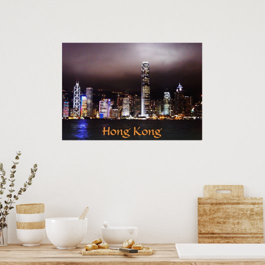 Poster Skyline Hong Kong (Cuisine)