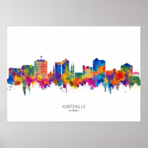 Poster Skyline Huntsville Alabama