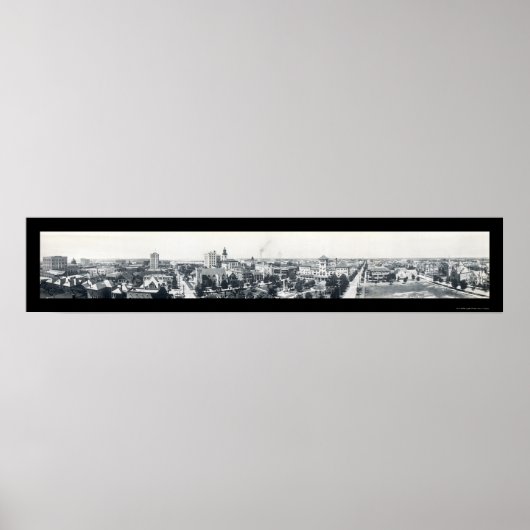Poster Skyline Jacksonville FL Photo 1910 (Devant)