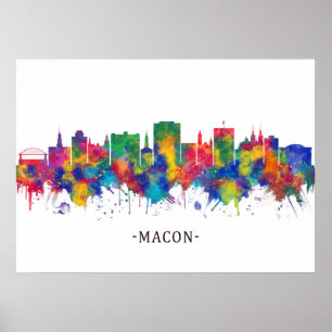 Poster Skyline Macon Georgia