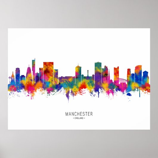 Poster Skyline Manchester (Devant)