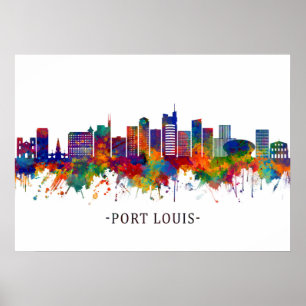 Poster Skyline mauricien de Port Louis