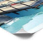 Poster Skyline Miami City Floride (Coin)