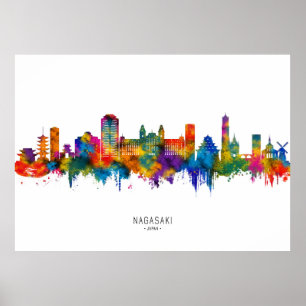 Poster Skyline Nagasaki Japon