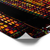 Poster Skyline New York La Nuit Avec Pleine lune (Coin)