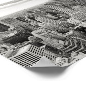 Poster Skyline New York noir et blanc (Coin)