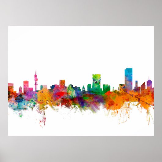 Poster Skyline Pretoria Afrique du Sud (Devant)