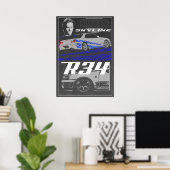 Poster Skyline R34 Rapide et furieux (Bureau à domicile)