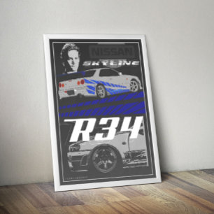 Poster Skyline R34 Rapide et furieux