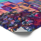 Poster Skyline Seattle Abstrait (Coin)