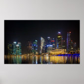 Poster Skyline Singapour pittoresque (Devant)