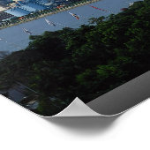 Poster Skyline singapourien de Sentosa Island, Singapour (Coin)