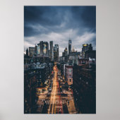 POSTER SKYLINE VILLE VUE SUR LE PONT DE MANHATTAN (Devant)