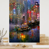 Poster Skyscraper - Peinture Abstraite colorée (Cuisine)