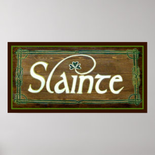 Poster Slainte ~ À votre santé Joyeux Saint-Patricks Day!