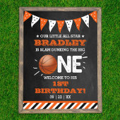 Poster Slam Dunking The Big One | Basketball 1er annivers