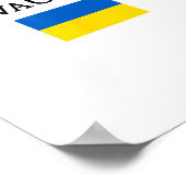 Poster Slava Ukraïni Avec drapeau de l'Ukraine (Coin)