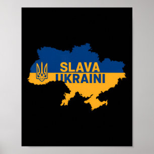 Poster Slava Ukraini Gloire à la chemise de l'Ukraine Sou