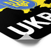 Poster Slava Ukraini Ukraine Map Support Ukrainian Pride  (Coin)