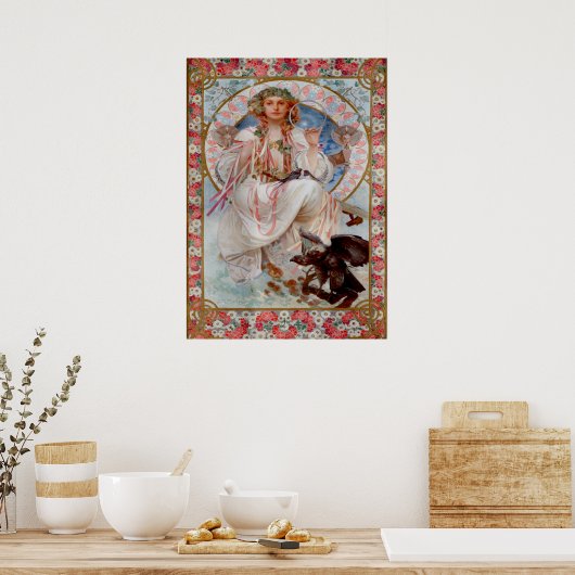 Poster Slavia par Alphonse Mucha (Cuisine)