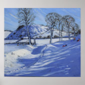 Poster Sledging Derbyshire Peak District 2012 (Devant)