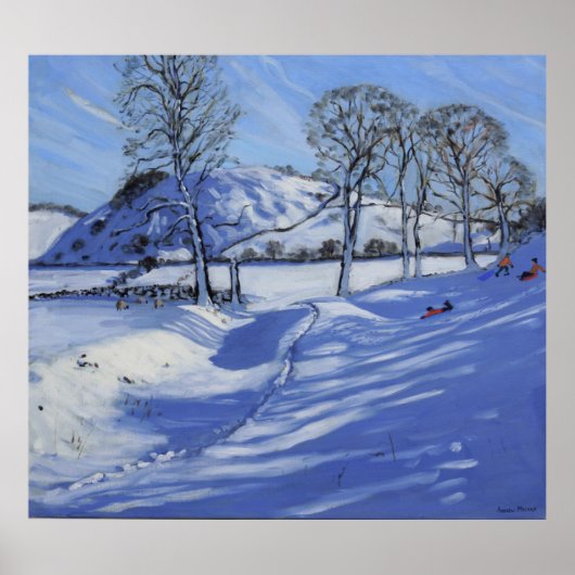 Poster Sledging Derbyshire Peak District 2012 (Devant)