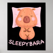 Poster Sleeng Capybara Pajamas Nightgown Sleepybara Roden (Devant)
