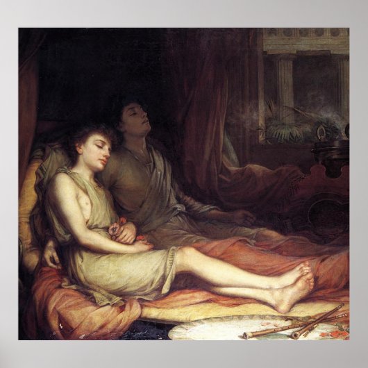 Poster SLeEP AnD HiS HaLF-BRoTHER DeATH, par J Waterhouse (Devant)