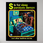 Poster Sleep Paralysis Demon Sarcastic Retro Funny Adult (Devant)