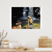 Poster sleeping Buddha on water (Cuisine)
