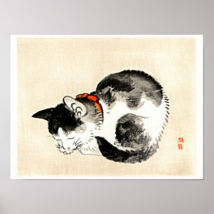 Poster Sleeping Cat by Kono Bairei