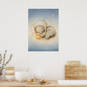Poster Sleeping Elephant Nursery Baby Illustration (Cuisine)