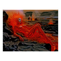 "Sleeping Magma" - Portrait de femme volcanique