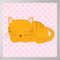 Sleeping Orange Tabby Cat
