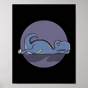 Poster Sleeposaurus Sommeil Laze Dinosaure Lover Dino Fan