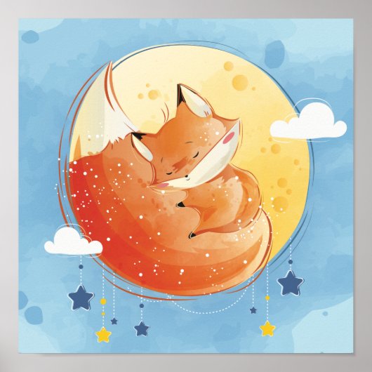 Poster Sleepy Fox (Devant)