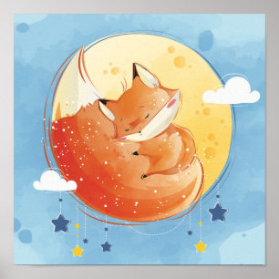 Poster Sleepy Fox