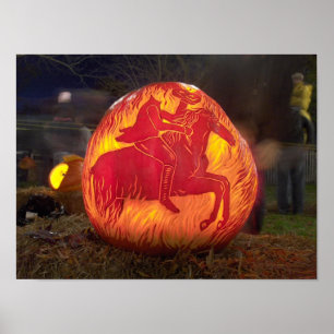 Poster Sleepy Hollow Carved Halloween Pumpkin