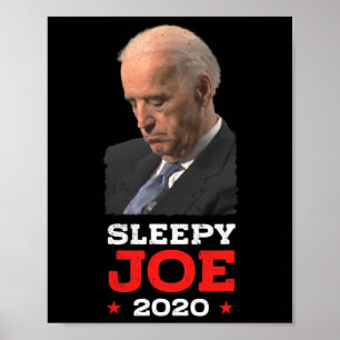 Poster Sleepy Joe - Drôle Joe Biden Élections politiques