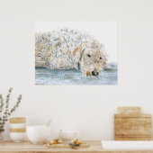 Poster Sleepy Labradoodé Imprimer (Cuisine)