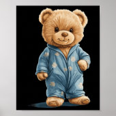 Poster Sleepy Teddy Bear In Comfy Pajamas For Boys And Gi (Devant)