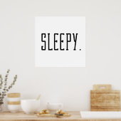 Poster Sleepy. Typographie (Cuisine)