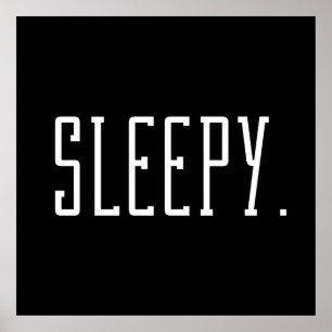 Poster Sleepy. Typography